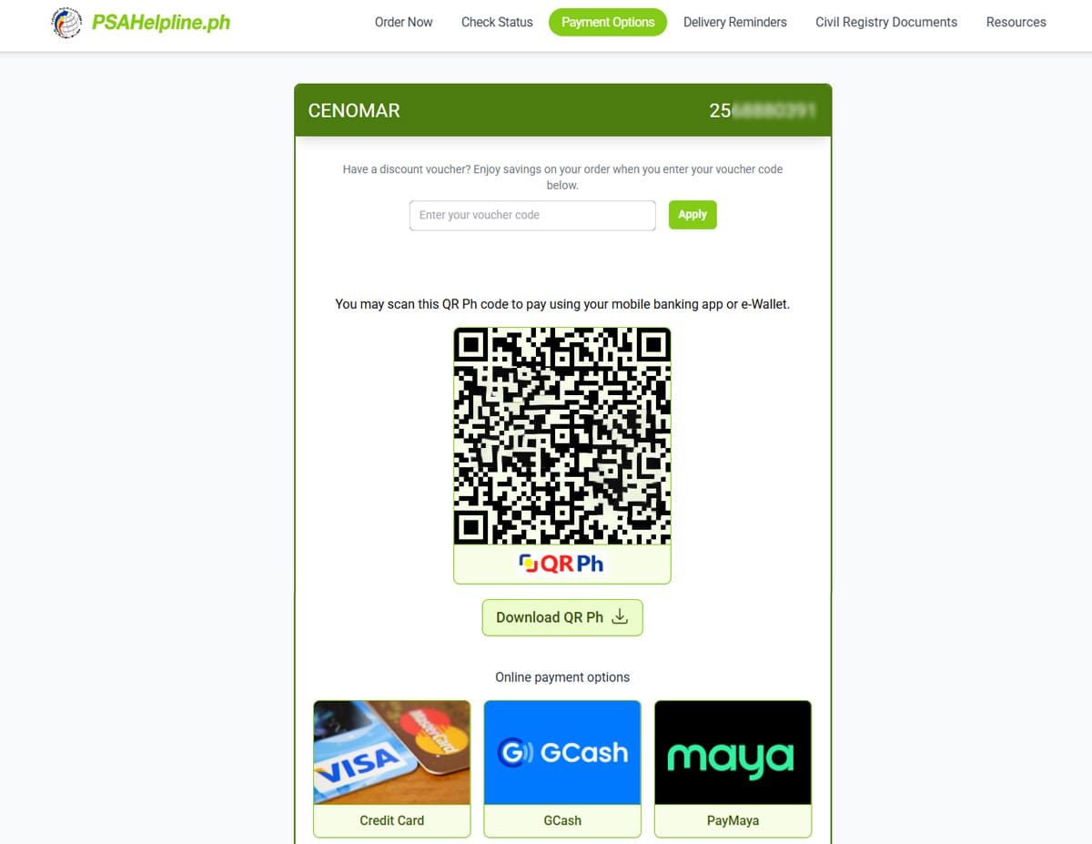 Accredited payment channels for ordering PSA certificates online.